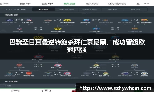 巴黎圣日耳曼逆转绝杀拜仁慕尼黑，成功晋级欧冠四强